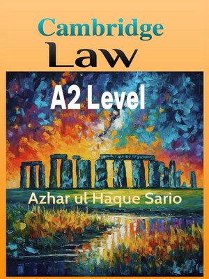 cover image of Cambridge Law A2 Level